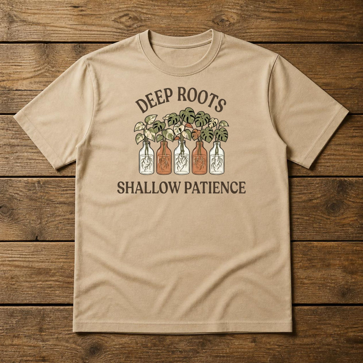 Funny Plant Propagation Shirt, Deep Roots Shallow Patience Tee, Plant Mom Gift