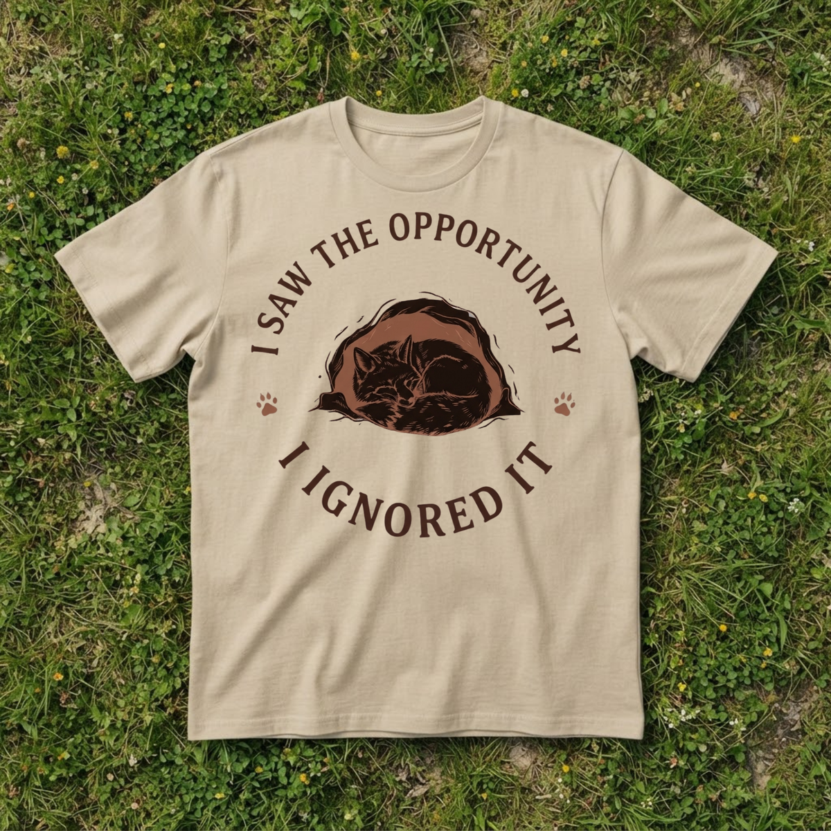 Funny Sleeping Fox T-Shirt, Sarcastic Procrastinator Gift, Cotton Tee