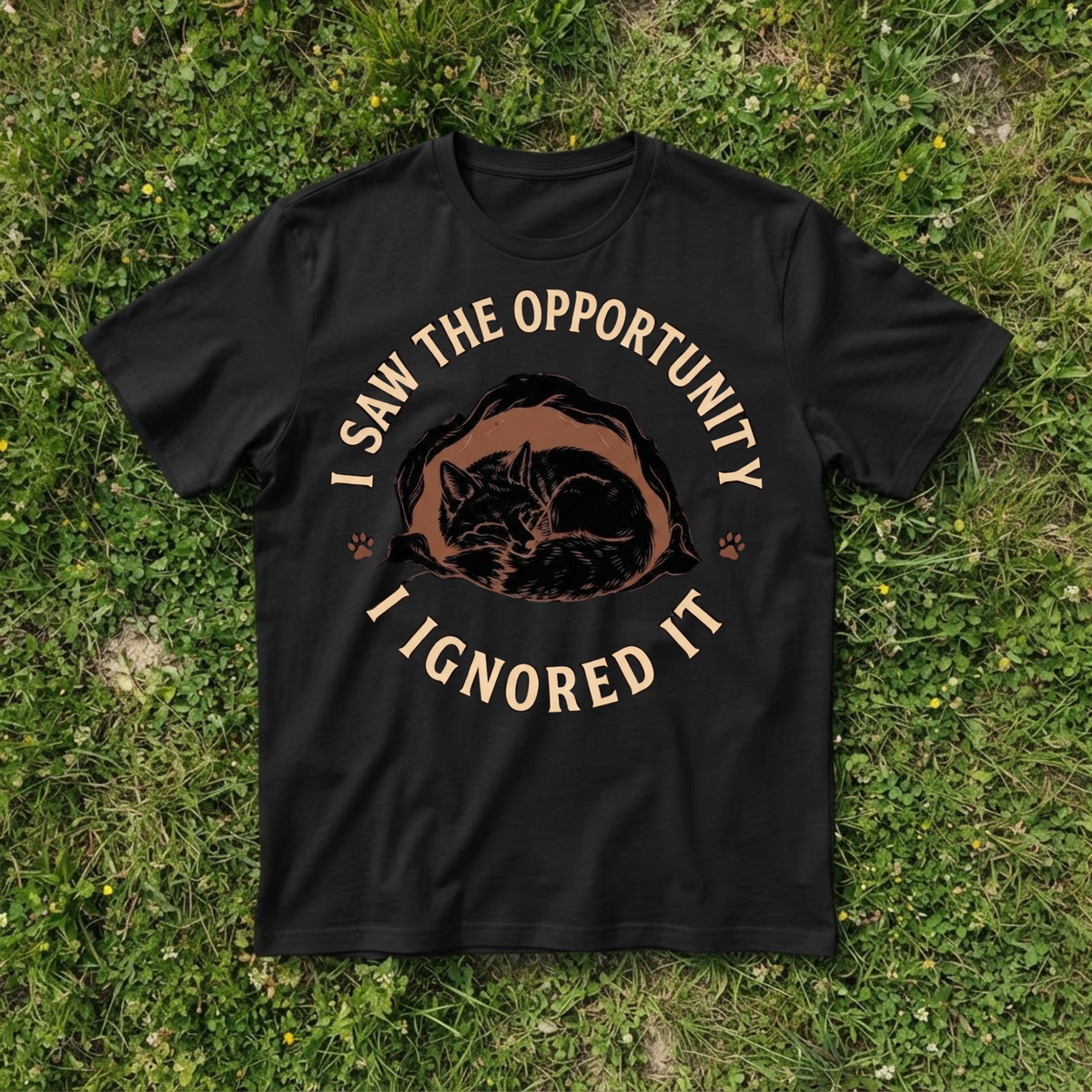 Funny Sleeping Fox T-Shirt, Sarcastic Procrastinator Gift, Cotton Tee