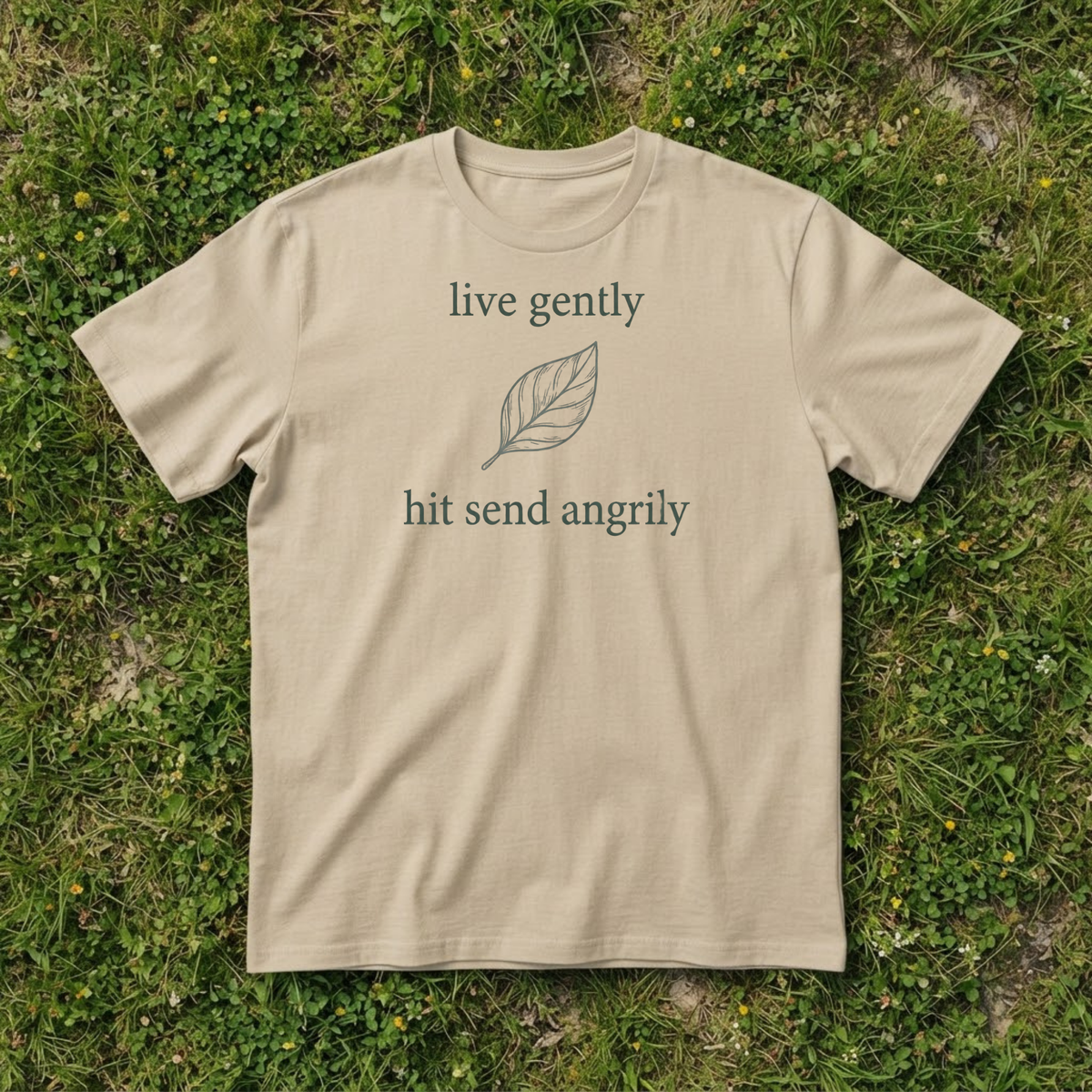 Sarcastic Email Humor T-Shirt, Minimalist Leaf Graphic Tee, Coworker Gift